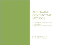 Alternative Contracting Methods