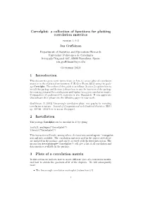 Correlplot: a Collection of Functions for Plotting Correlation Matrices 1