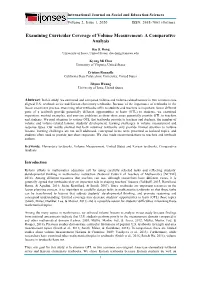 Examining Curricular Coverage of Volume Measurement: a Comparative Analysis