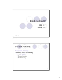 Hashing (Part 2)