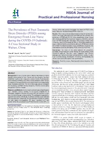 The Prevalence of Post-Traumatic Study