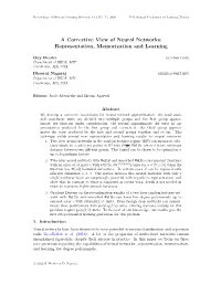 A Corrective View of Neural Networks: Representation, Memorization and Learning