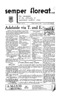 Adelaide Via T. and E. Students Should Avail Themselves of the N.U.A.U.S