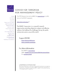 Economically Targeted Terrorism a Review of the Literature and a Framework for Considering Defensive Approaches
