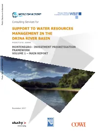 Montenegro – Investment Prioritisation Framework Volume 1 – Main Report