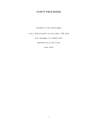 Point Processes