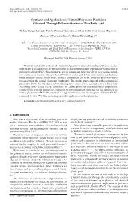 Synthesis and Application of Natural Polymeric Plasticizer Obtained Through Polyesterification of Rice Fatty Acid 1. Introductio
