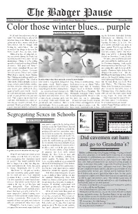 The Badger Pause Volume 10, Issue 4 14510 N