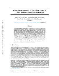 Wide Neural Networks of Any Depth Evolve As Linear Models Under Gradient Descent