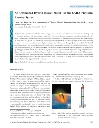 An Optimized Hybrid Rocket Motor for the SARA Platform Reentry System