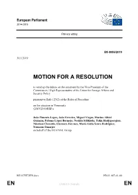 En En Motion for a Resolution