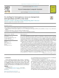 Future Generation Computer Systems an Ontology for Heterogeneous