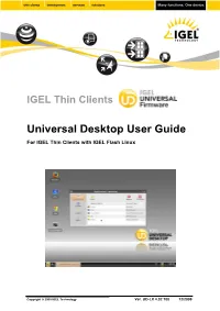 IGEL Universal Desktop Linux User Guide