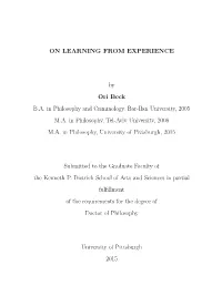 On Learning from Experience