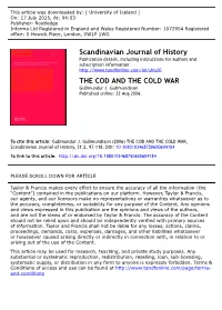 Scandinavian Journal of History the COD and the COLD