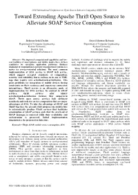 Toward Extending Apache Thrift Open Source to Alleviate SOAP Service Consumption