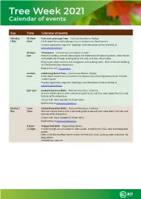 Tree Week 2021 Calendar of Events