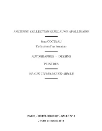 ANCIENNE COLLECTION GUILLAUME APOLLINAIRE Jean