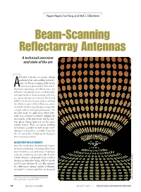 Beam-Scanning Reflectarray Antennas a Technical Overview and State of the Art