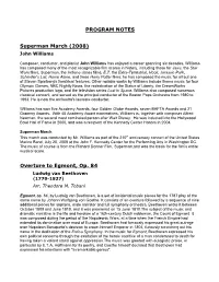 PROGRAM NOTES Superman March
