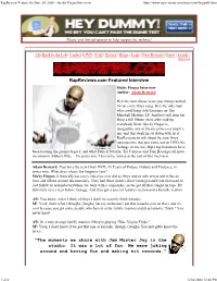 Rapreview Feature for June 24, 2008 - Sticky Fingaz Interview