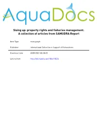 Sizing Up: Property Rights and Fisheries Management