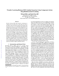 Transfer Learning Between RTS Combat Scenarios Using Component-Action Deep Reinforcement Learning