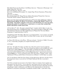 1 Full, Edited Transcript of Joe Morse's Oral History Interview, “Minnesota