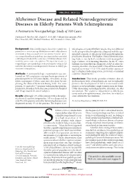 A Postmortem Neuropathologic Study of 100 Cases