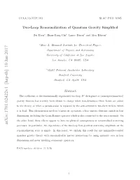 Arxiv:1701.02422V1 [Hep-Th] 10 Jan 2017 Asnmes 46.M 11.15.Bt 04.60.-M, Numbers: PACS Operators