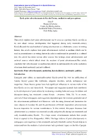 Early Print Advertisements in Kerala:Forms, Mediation and Perceptions