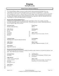 Enzymes Handling/Processing