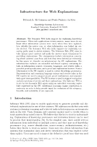 Infrastructure for Web Explanations