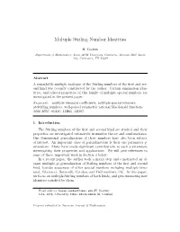Multiple Stirling Number Identities