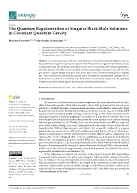 The Quantum Regularization of Singular Black-Hole Solutions in Covariant Quantum Gravity