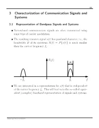 3 Characterization of Communication Signals and Systems