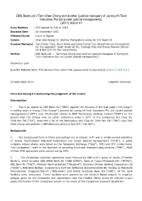 DBS Bank Ltd V Tam Chee Chong and Another