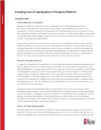 Emerging Uses of Capnography in Emergency Medicine in Emergency Capnography Uses of Emerging