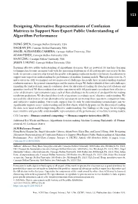 Designing Alternative Representations of Confusion Matrices to Support Non-Expert Public Understanding of Algorithm Performance