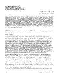 Integrating Students with Asd