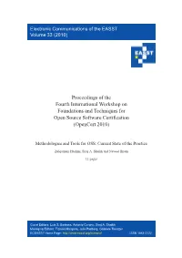 Methodologies and Tools for OSS: Current State of the Practice
