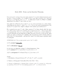 Notes on the Spectral Theorem
