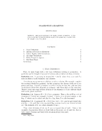 PROJECTIVE GEOMETRY Contents 1. Basic Definitions 1 2. Axioms Of