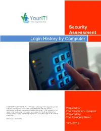 Security Assessment Login History by Computer
