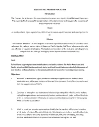 2015-2016 JACL PROGRAM for ACTION Introduction the Program