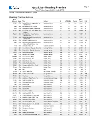August Quiz List by Author.Pdf