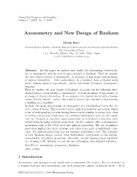 Axonometry and New Design of Bauhaus