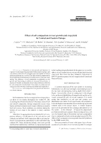 Effect of Soil Compaction on Root Growth and Crop Yield in Central and Eastern Europe