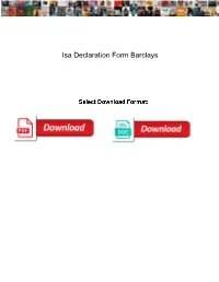 Isa Declaration Form Barclays