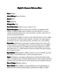 Mephiri's Character Reference Sheet